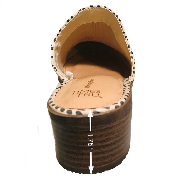 Time & Tru Beige Cheetah Dot  Mule Size 8.5 - Picture 3 of 7